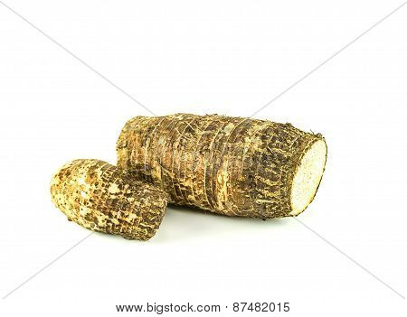 Close Up Taro On White Background