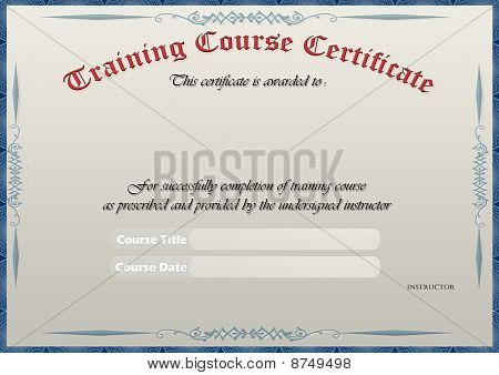 Elegant Training Course Certificate