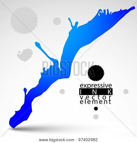 Vector colorful grungy watercolor shaded painting, expressive messy blob, eps8, untidy background.