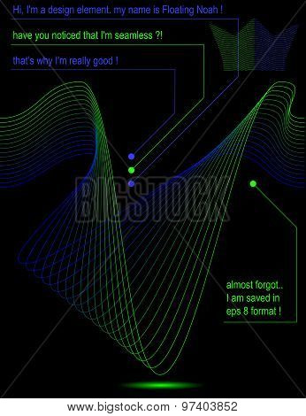 Rhythmic flowing lines, chiffon dynamic background, abstract seamless backdrop. Creative web design