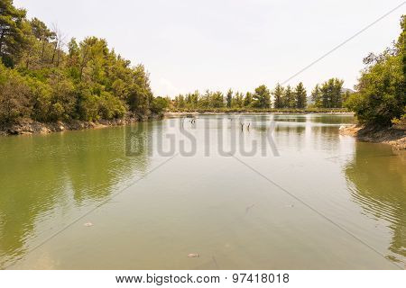 Beletsi lake in Greece.