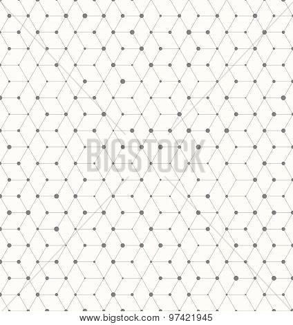 Isomertic Cube Geometric Lines Pattern with Random Dots Circles