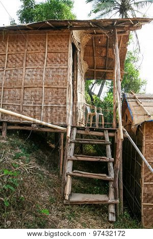 Straw hut accommodation in goa india