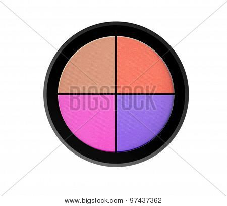 Quadro Eyeshadows Isolated On White Background