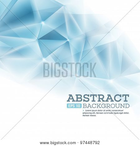 Cristal triangla background. Vector illustration