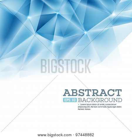 Cristal triangla background. Vector illustration