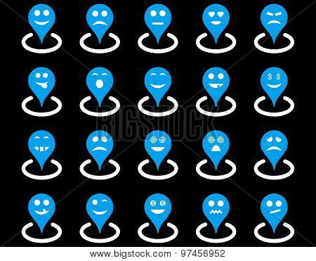 Smiled location icons