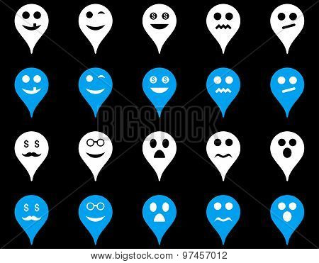Emotion map marker icons.