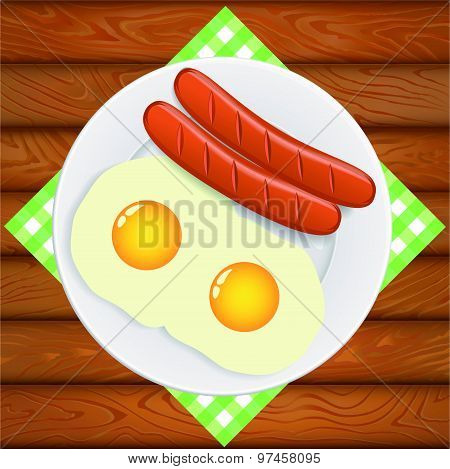 Eggs Sausages Breakfast