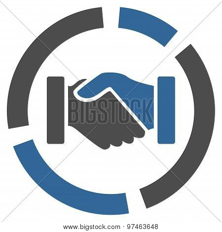 Acquisition diagram icon from Business Bicolor Set