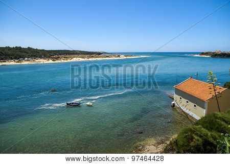 Landscape With River Mira At Vila Nova De Milfontes, Portugal