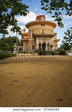 Landscape At Monseraty Park With Beautiful House, Cintra, Portugal