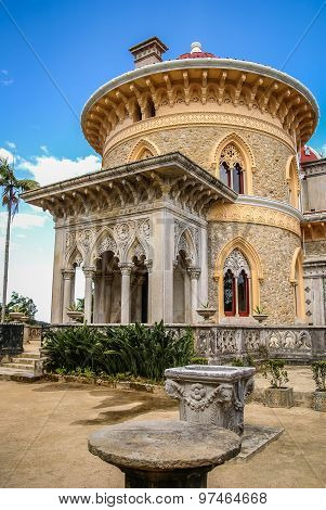 Landscape At Monseraty Park With Beautiful House, Cintra, Portugal
