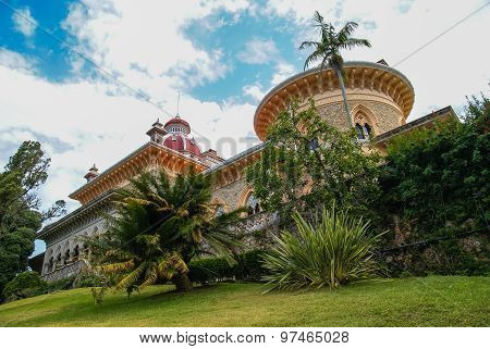 Landscape At Monseraty Park With Beautiful House, Cintra, Portugal