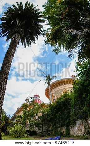 Landscape At Monseraty Park With Beautiful House, Cintra, Portugal