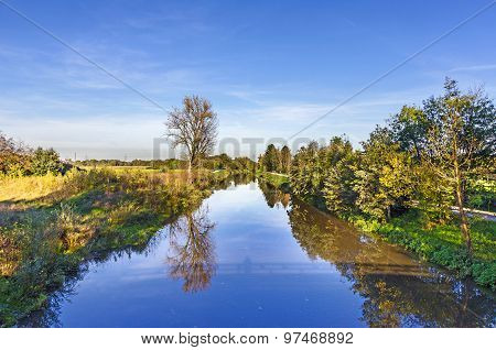 Landscape At River Nidda In Frankfurt