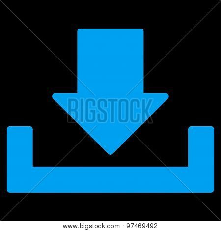 Download flat blue color icon