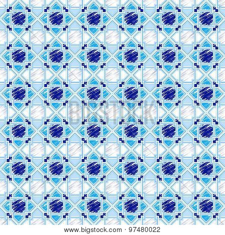 Vector Sketch Of Geometric Traditional Pattern