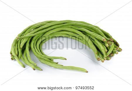 Yard Long Bean On White Background