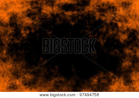 Halloween hell fire background party invitation border