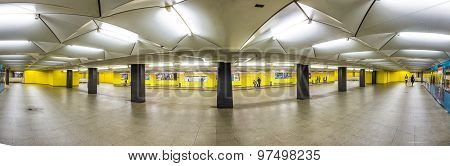 Metro Station For S And U-bahn Eschenheimer Turm In Frankfurt