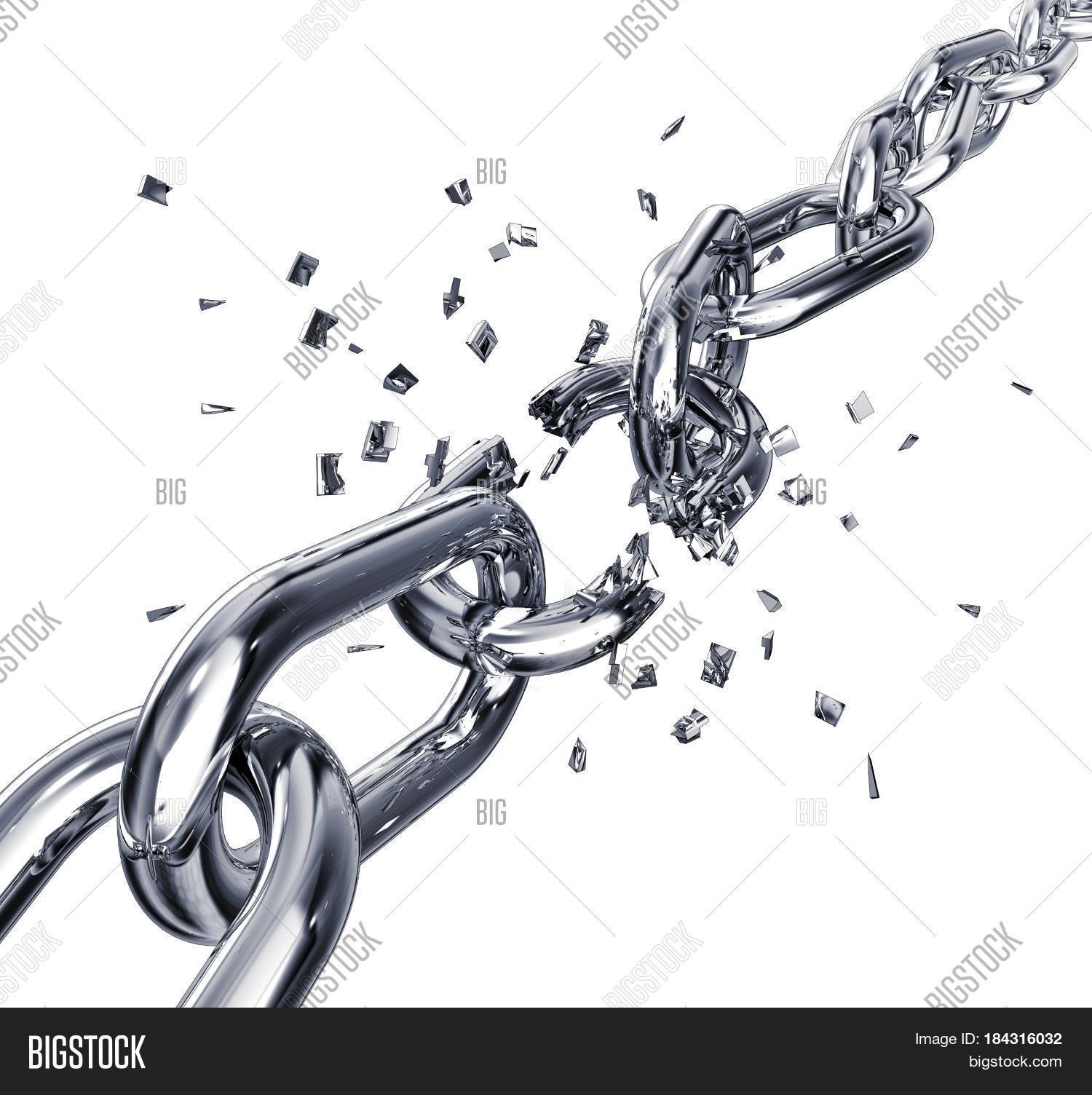 Broken Silver Chain Isolated White Image & Photo Bigstock