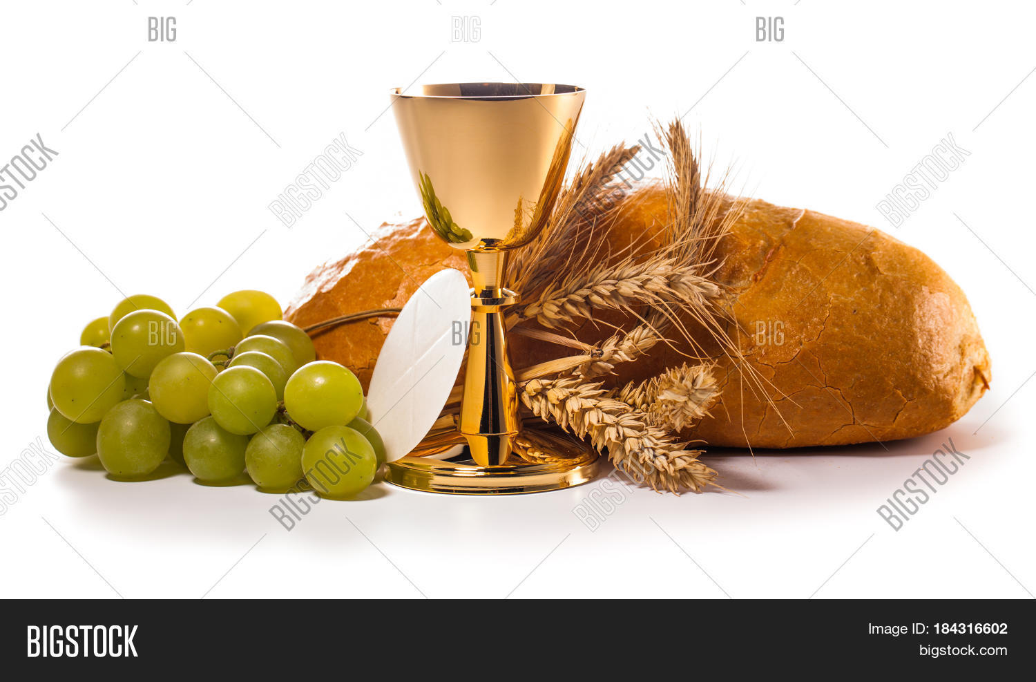 Holy Communion Elements On White Image & Photo | Bigstock