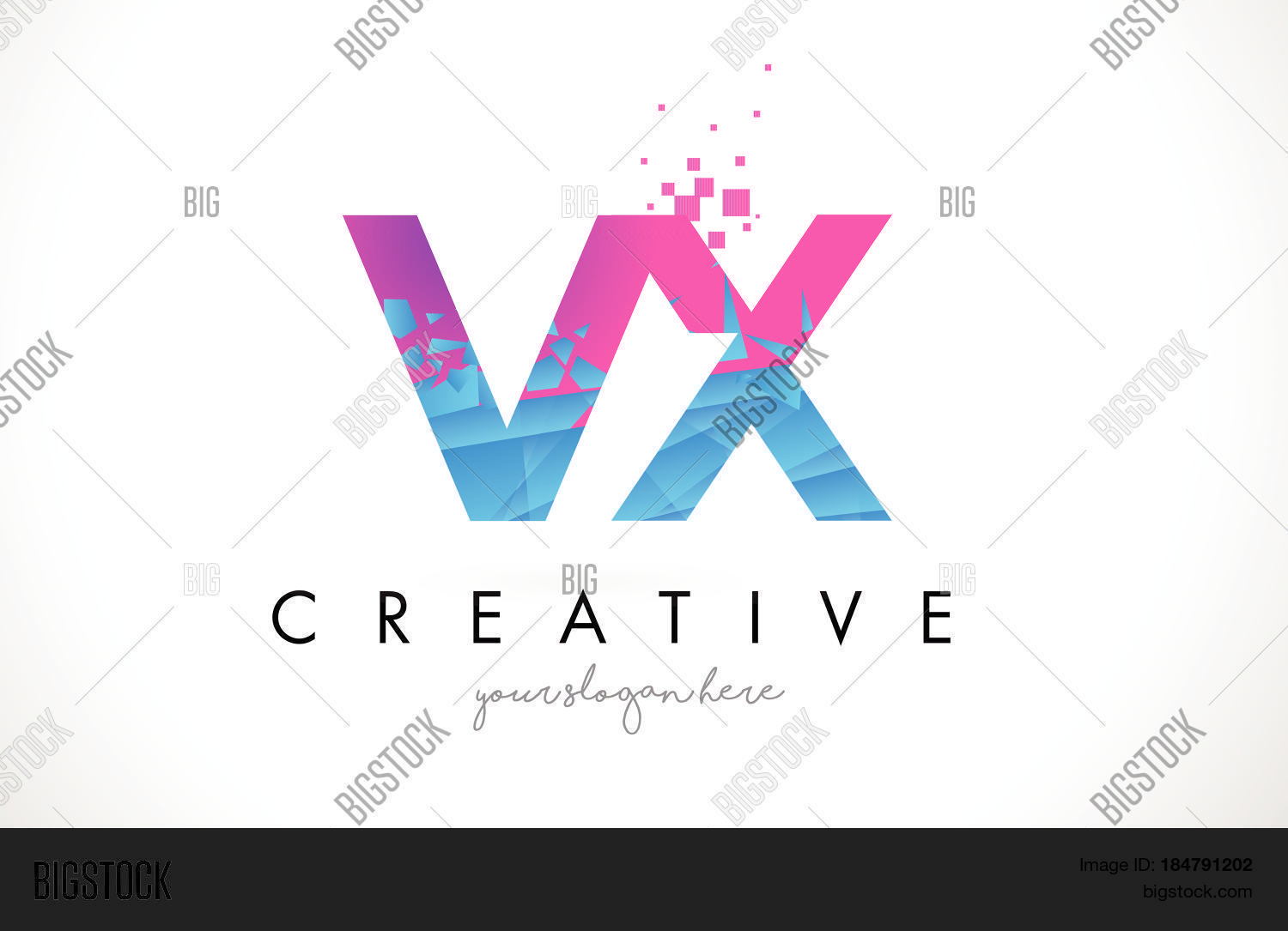 Vx V X Letter Logo Vector & Photo (Free Trial) | Bigstock