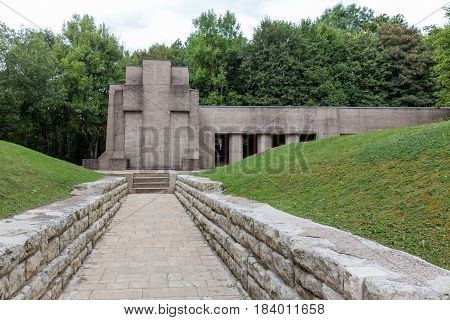 French First World War One memorial Trench of Bayonets at Douaumont