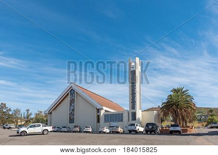ASHTON SOUTH AFRICA - MARCH 26 2017: The Dutch Reformed Church in Ashton a town on the scenic Route 62 in the Western Cape Province