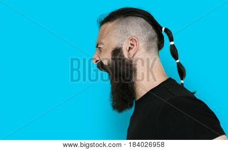 Man Side View Facial Hair