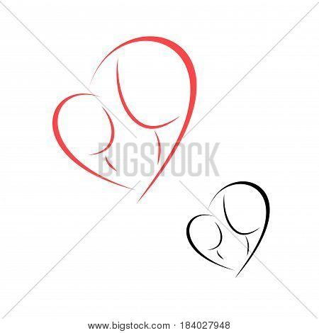 logos of childbirth and motherhood. Family Logo Design Template.