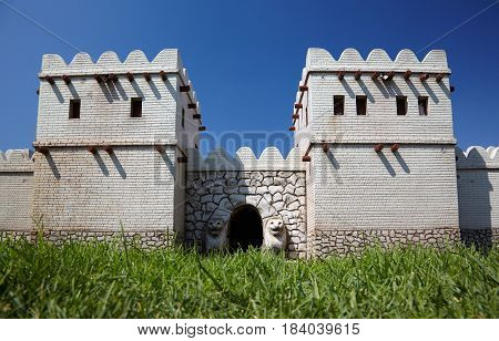 Miniaturk, Istanbul, A Reconstruction Of The Lion Gate In The South-west Of Hattusa, Hittite Empire