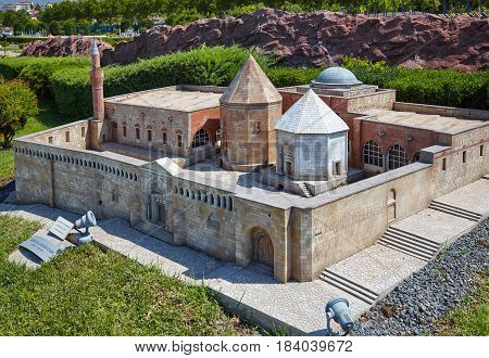 Miniaturk, Istanbul. A Scale Copy Of Alaeddin Mosque In  Konya, Turkey.