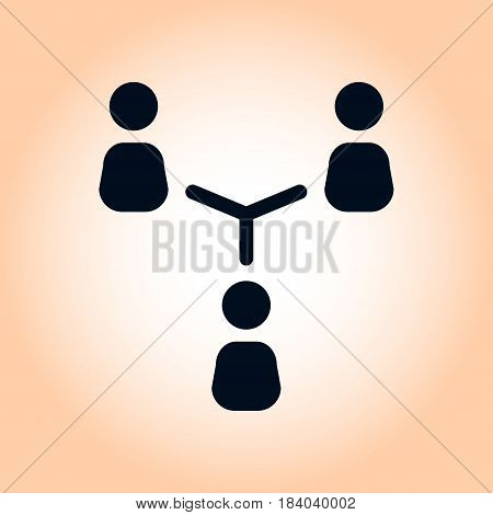 Communication concept. Social network single icon. Global technology. The network of social connections in the business.
