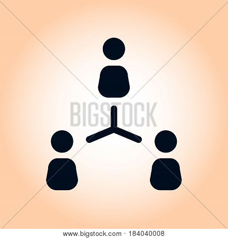Communication concept. Social network single icon. Global technology. The network of social connections in the business.