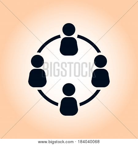 Communication concept. Social network single icon. Global technology. The network of social connections in the business.