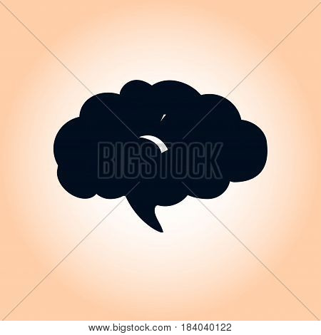 Brain icon. Human intelligent smart mind. Neurology symbol.