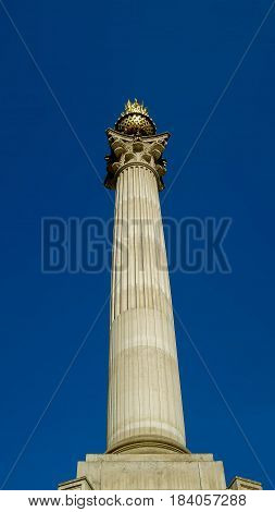 Monument to the Great Fire of London in Paternoster Square City of London England United Kingdom Europe
