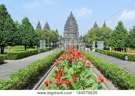 Prambanan Is A Hindu Temple Compound In Java On Indonesia