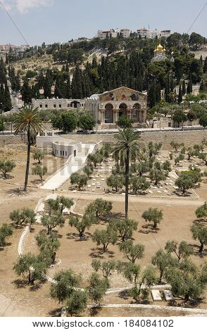 Kidron Valley And The Mount Of Olives