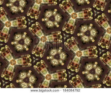 Abstract Extruded Pattern 3D Illustration