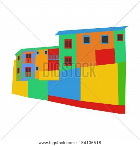 La Boca district Argentina on the white background. Vector illustration