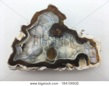 a non-typical geode with a bubbly interior and interesting outer shape