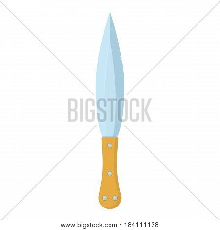 Short steel two edged sword icon. Cartoon illustration of short steel two edged sword vector icon for web