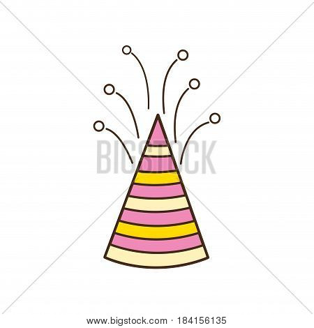 hat party to cebrate happy birthday, vector illustration