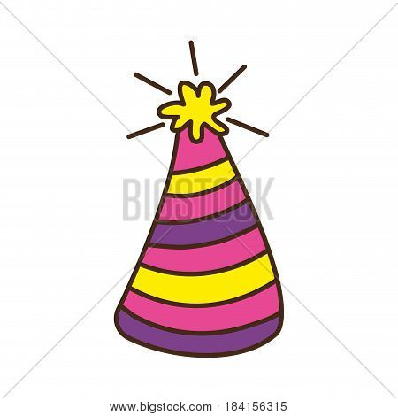 hat party to cebrate happy birthday, vector illustration