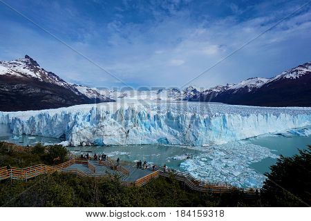 Perito Moreno Glacier in Argentina's Patagonia on a Sunny Day