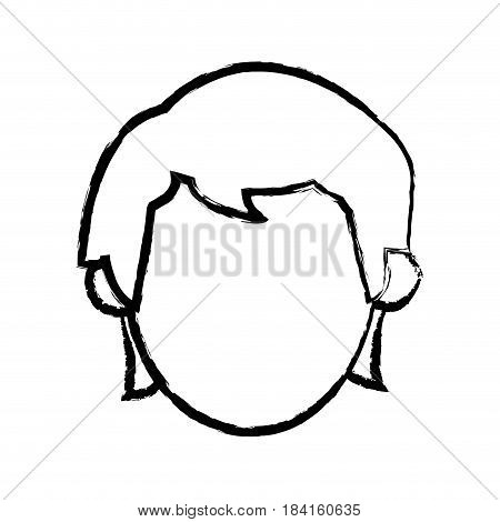 head man male person sketch vector illustration