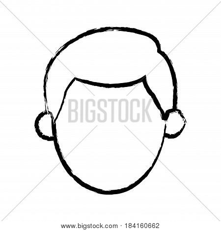 head man male person sketch vector illustration